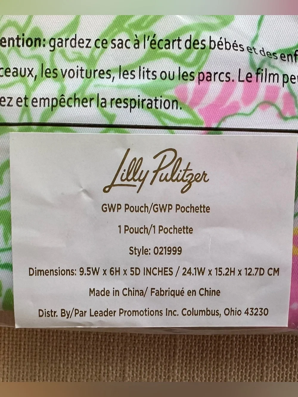Lilly Pulitzer Pink Floral Cosmetic Pouch